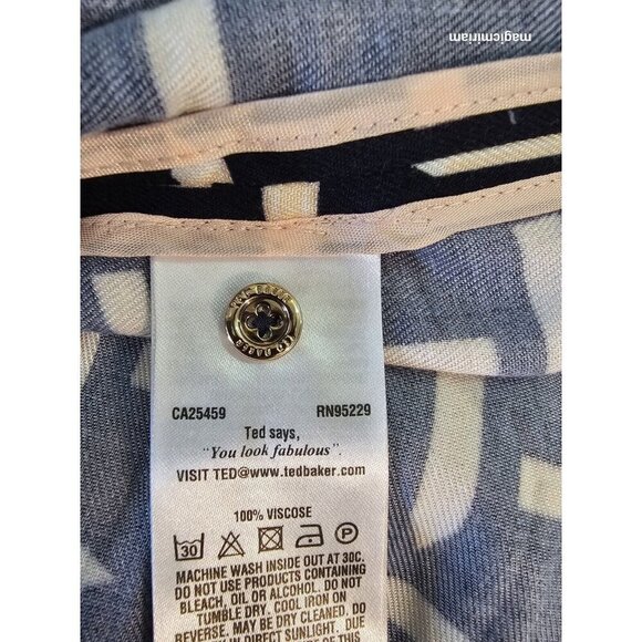 BNWT Ted Baker London Mural Drop Waist Dress - Picture 9 of 11